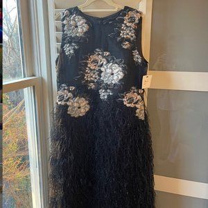 Bigio Collection Women's Black Dress with Sparkle Detailing Size 10